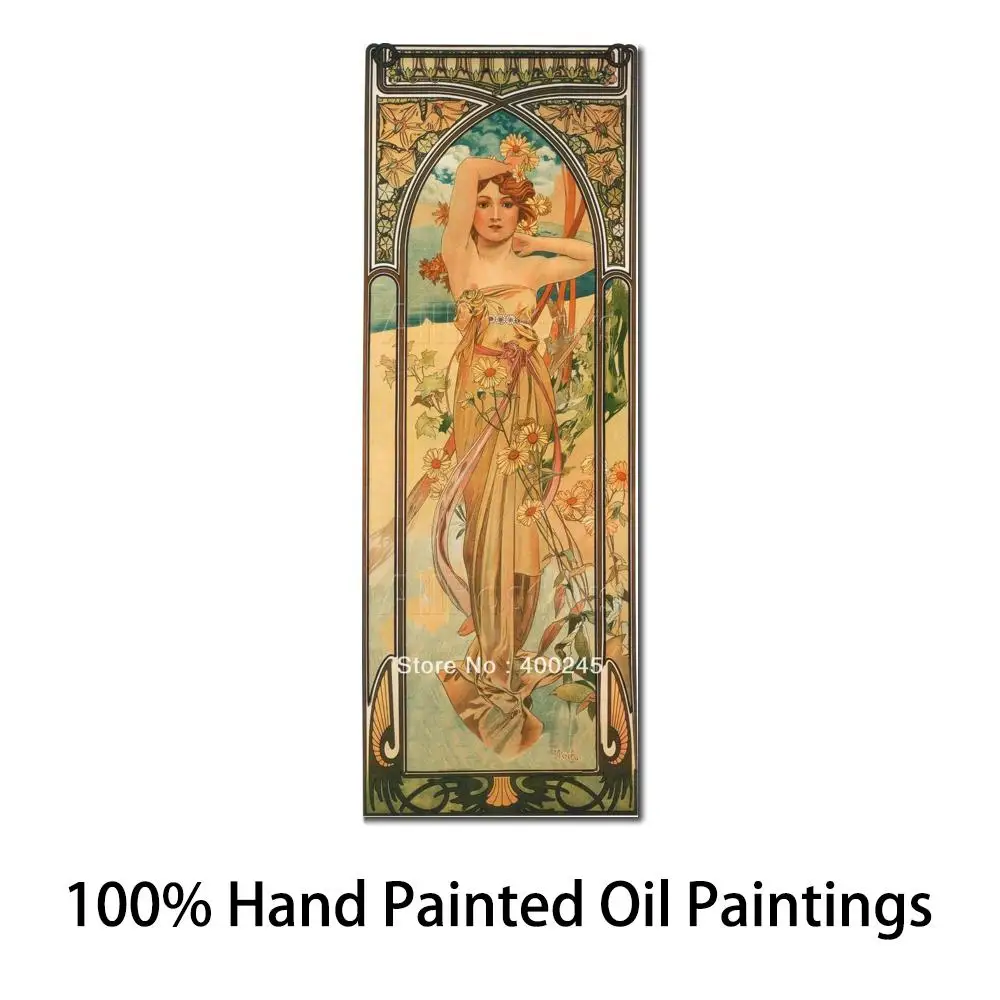 Hand Painted Portrait Art Alphonse Mucha Painting Daytime Lady Oil Painting Modern Decorative Canvas Artwork
Hand Painted Portrait Art Alphonse Mucha Painting Daytime Lady Oil Painting Modern Decorative Canvas Artwork