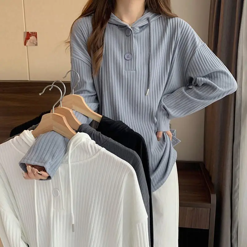 Hooded Long Sleeve T-shirt Women's Spring 2023 New Solid Color Casual Commuter Top
Hooded Long Sleeve T-shirt Women's Spring 2023 New Solid Color Casual Commuter Top