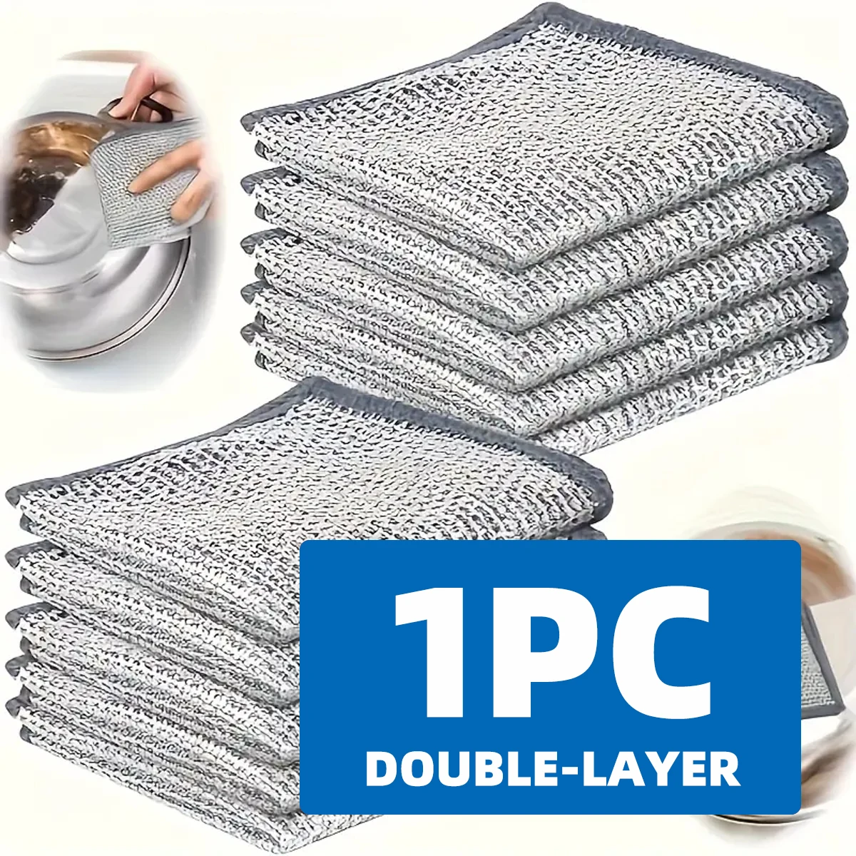 1/3/5/10 New Upgraded Single/Double-Layer Scratch Resistant Wire Dishcloths Scratch Resistant Wire Dishcloths Kitchen Cleaning 1/3/5/10 New Upgraded Single/Double-Layer Scratch Resistant Wire Dishcloths Scratch Resistant Wire Dishcloths Kitchen Cleaning