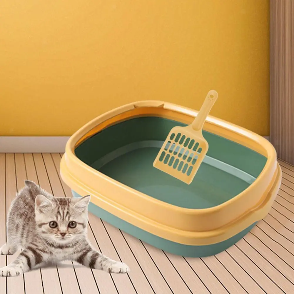

Контейнер для кошачьего туалета, портативный полузакрытый Туалет большой вместимости, защита от брызг, товары для домашних животных, удобный кошачий горшок