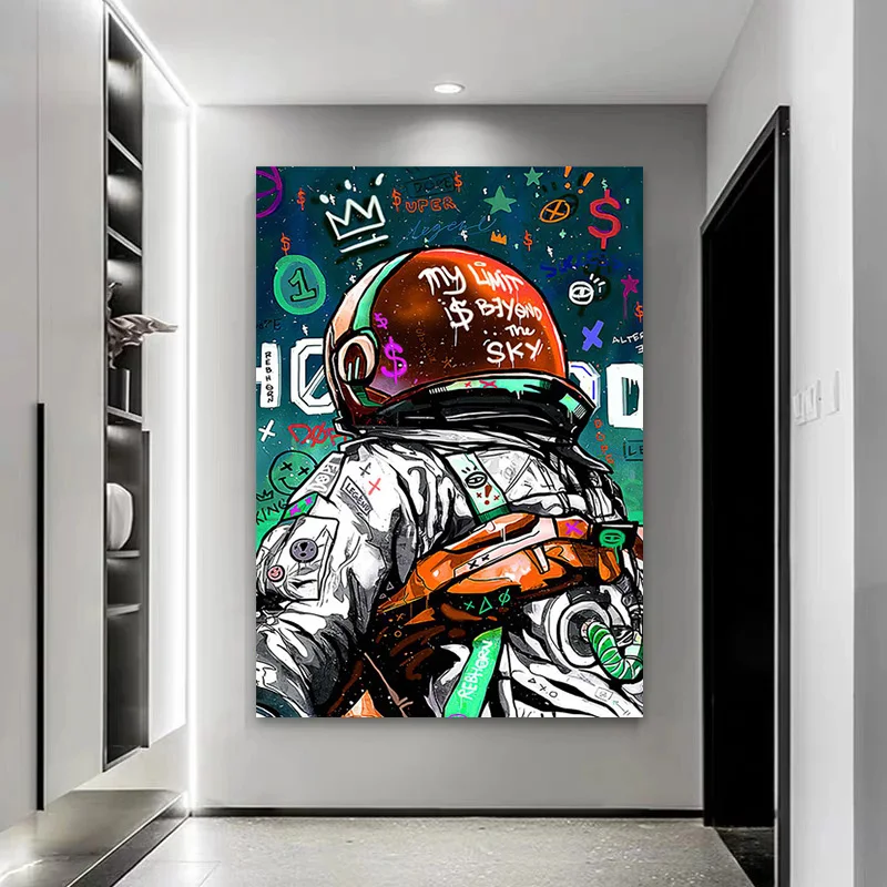 Modern Street Graffiti Art Space Astronaut Posters and Prints Canvas Painting Wall Art Picture for Living Room Home Decoration
Modern Street Graffiti Art Space Astronaut Posters and Prints Canvas Painting Wall Art Picture for Living Room Home Decoration