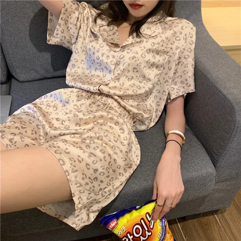 Pajama Sets Women Summer Lovely Strawberry-print Sweet Teens Korean Style Leisure Fashion Design Mujer Soft Simple Sleepwear Ins 114 S38b4f3b82c0347f385059e27249db07df