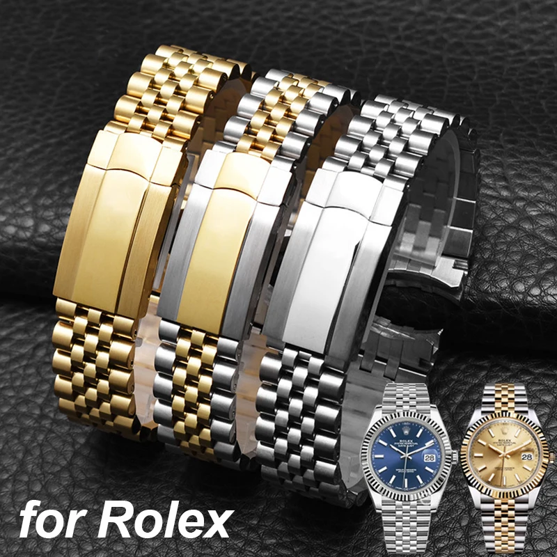 

Браслет из нержавеющей стали для DAYTONA, твердый стальной ремешок для часов Rolex, Юбилейный браслет для SUBMARINER 20, 21 мм, ремешок для Datejust