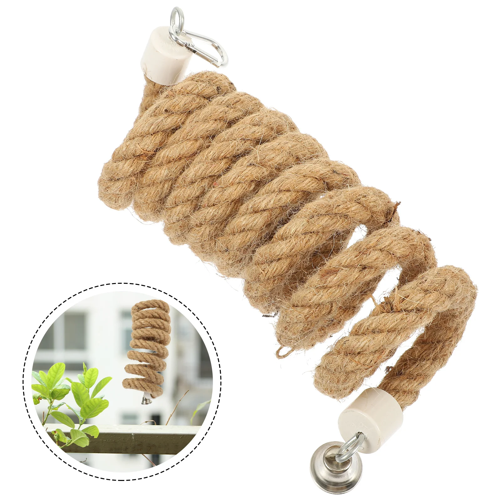 

Parrot Rope Spiral Standing Toy Parakeet Toy Bird Bungees Rope Hanging Bird Rope Bird Plaything