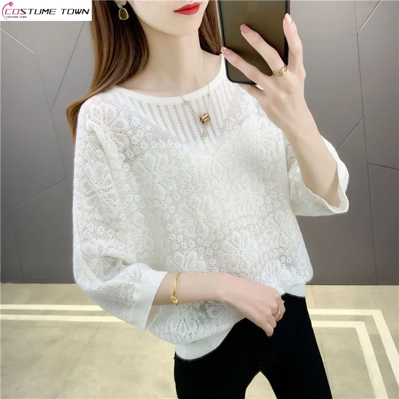Ice Silk Knitwear Women's Thin Spring/Summer 2024 New Loose Hollow Fashion Knitwear Top Women's Trend
Ice Silk Knitwear Women's Thin Spring/Summer 2024 New Loose Hollow Fashion Knitwear Top Women's Trend