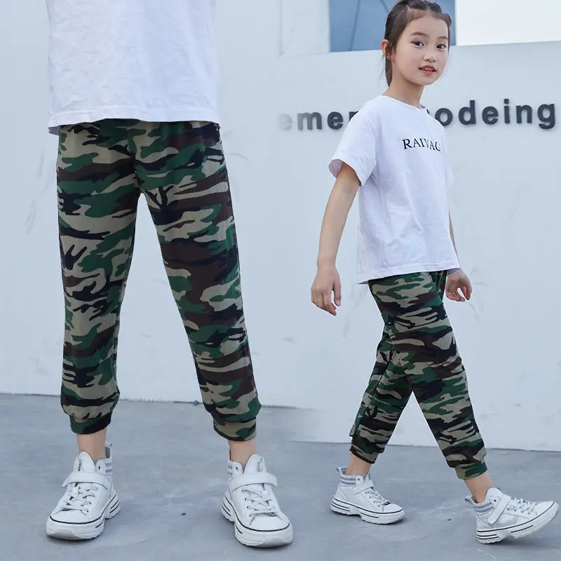 

Girls Sports Summer Casual Cargo Pants Children Comfortable Camouflage Clothes Sunscreen And Mosquito Repellent Boy Trousers