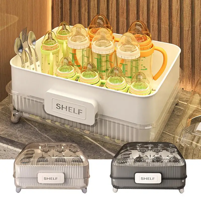 Cup Drying Holder Bottle Storage Container Cutlery Feeding Bottle Drying Rack with Lid Bottle Drainer Rack Bottle Dryer Holder
Cup Drying Holder Bottle Storage Container Cutlery Feeding Bottle Drying Rack with Lid Bottle Drainer Rack Bottle Dryer Holder