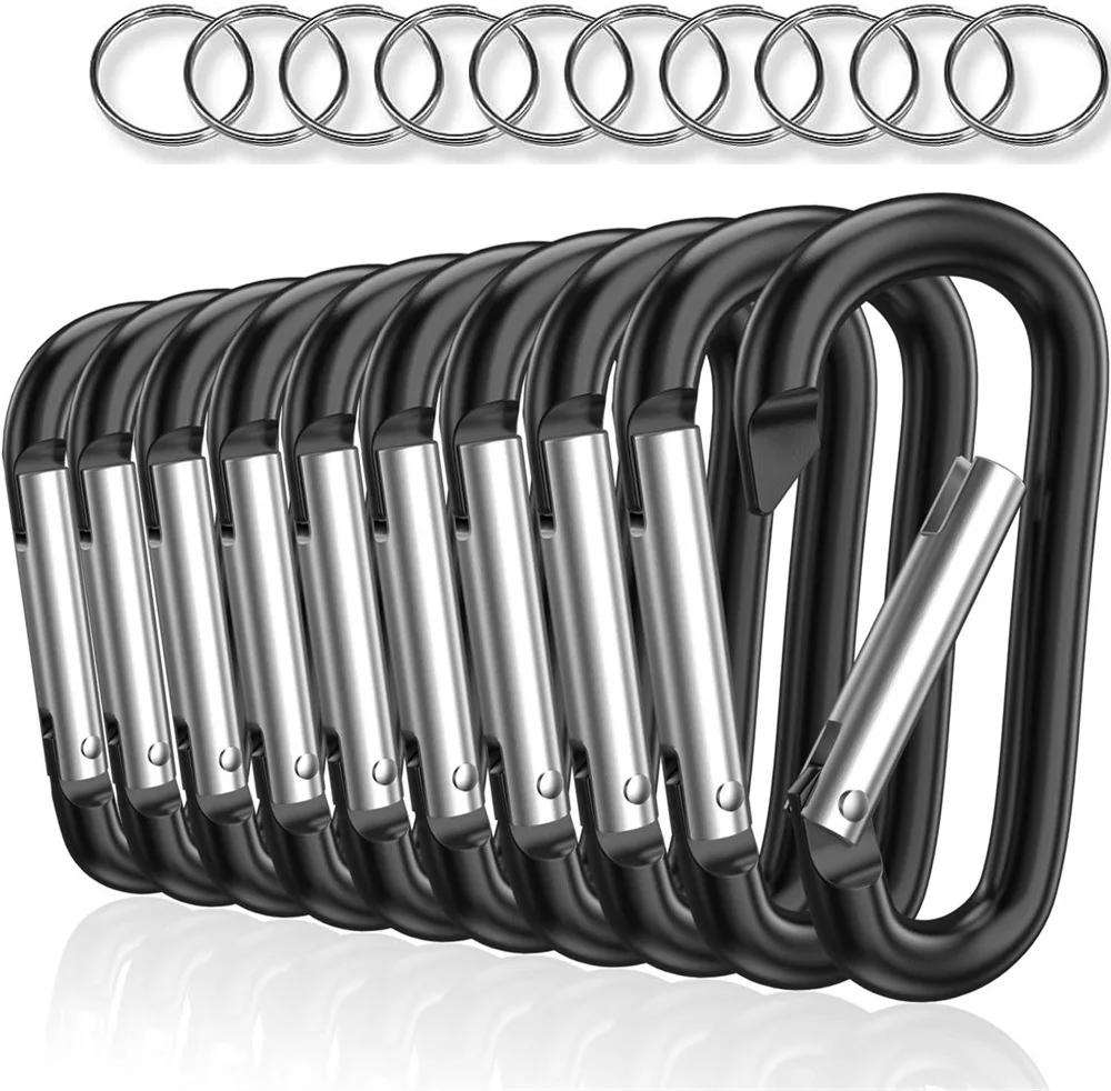 200pcs Carabiner Spring Clasp Hook Aluminum Alloy D Carabiner Spring Snap Clip Hooks Keychain Climbing For Key Camping Tools
200pcs Carabiner Spring Clasp Hook Aluminum Alloy D Carabiner Spring Snap Clip Hooks Keychain Climbing For Key Camping Tools