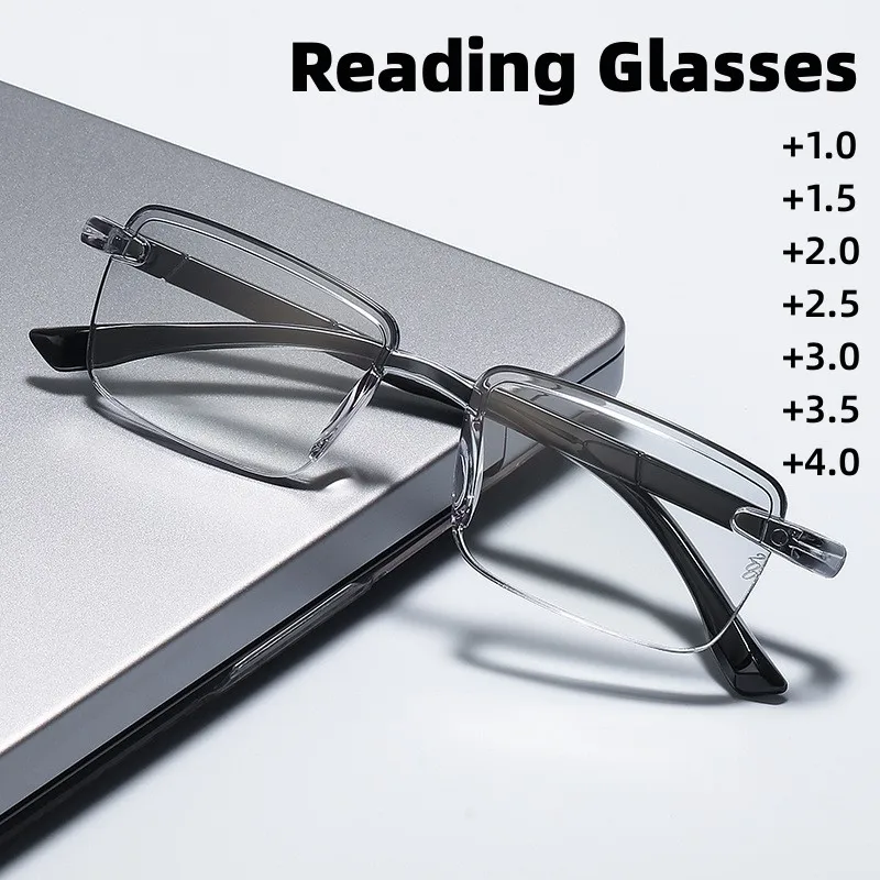 Trendy Transparent Presbyopia Glasses Vintage Men's Ultralight Reading Glasses Unisex Blue Light Blocking Far-sighted Eyewear
Trendy Transparent Presbyopia Glasses Vintage Men's Ultralight Reading Glasses Unisex Blue Light Blocking Far-sighted Eyewear