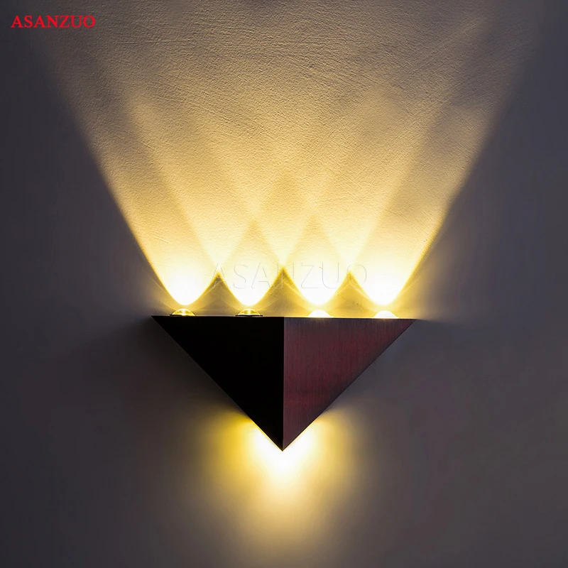 

LED wall light 3W 5W 8W Aluminum Triangle wall lamps KTV Bar Corridor Indoor Home decor living room wall sconce Luminaires