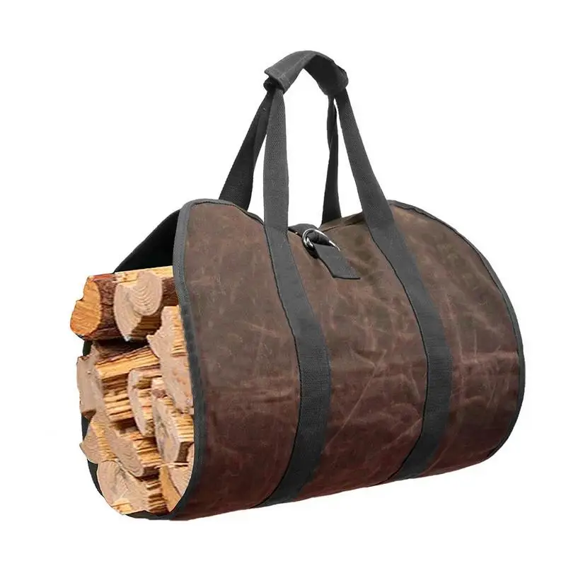 

Transport Heavy Duty Log Storage Bag Carrying Fireplace Universal Wood Carrier Indoor Outdoor Firewood Tote Large Capacity