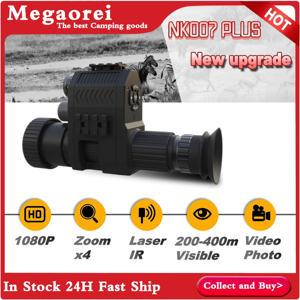 

New NK007 Megaorei Night Vision Telescope Digital Rifle Scope 1080P Full Screen Display Monocular Night Vision Scope for Hunting