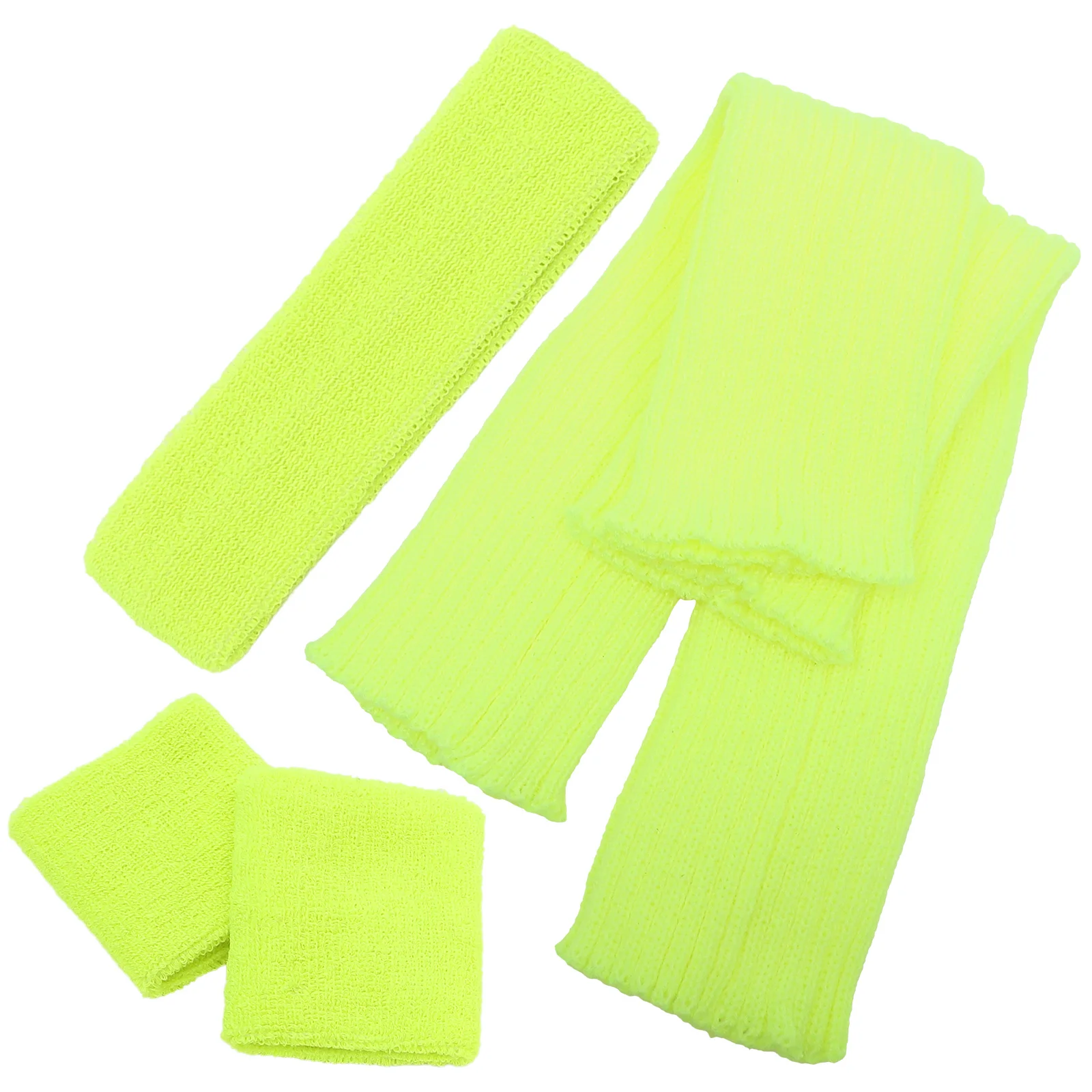 

Sports Sweat Headband Tie 80s Accessories for Women Wristband Washable Headbands Polyester Wristbands Leg Warmers