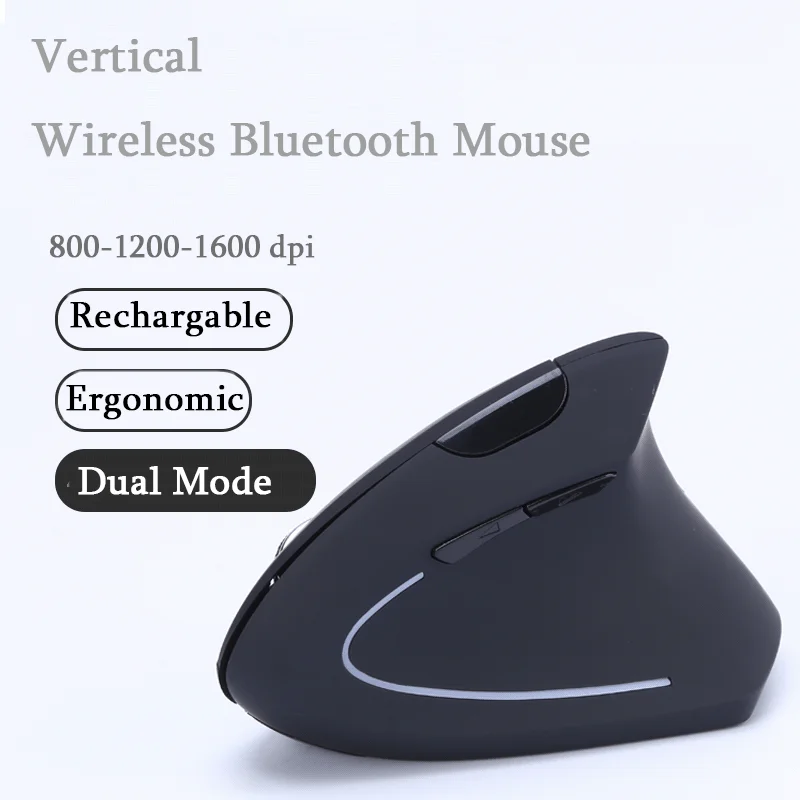 Ergonomic Wireless Vertical Mouse Bluetooth Dual Mode Gaming Mouse Rechargeable Backlit Optical USB Computer Mouse For Laptop PC
Ergonomic Wireless Vertical Mouse Bluetooth Dual Mode Gaming Mouse Rechargeable Backlit Optical USB Computer Mouse For Laptop PC