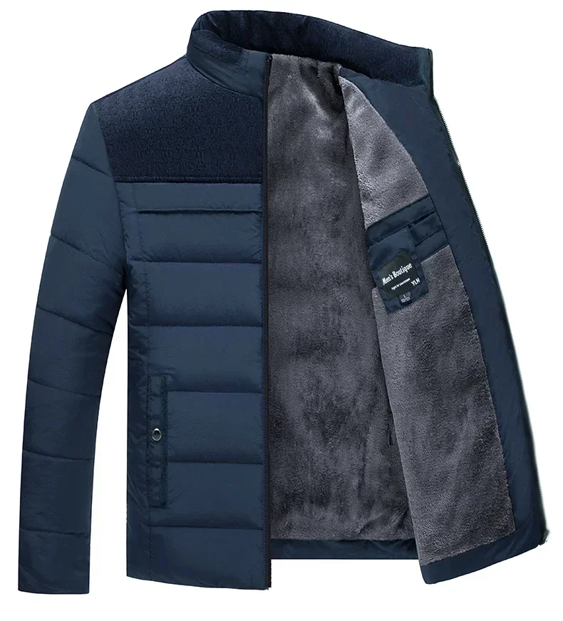سترات رجالية قطيفة سميكة ، جاكيت بياقة قائمة ، معطف مبطن ، معطف باركر رجالي ، سحاب سميك دافئ ، موضة شتوية سترات رجالية قطيفة سميكة ، جاكيت بياقة قائمة ، معطف مبطن ، معطف باركر رجالي ، سحاب سميك دافئ ، موضة شتوية