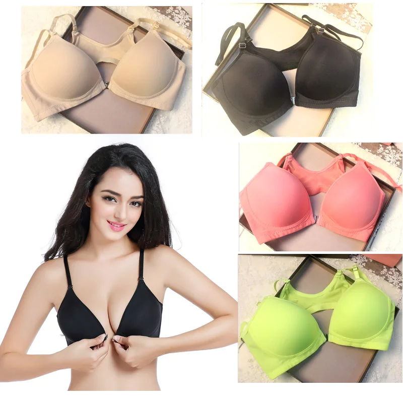 

Sexy Women's Bra Super gathered Push Up Bra Front Closure Racerback Seamless wireless Push Up Bras Top for Most women