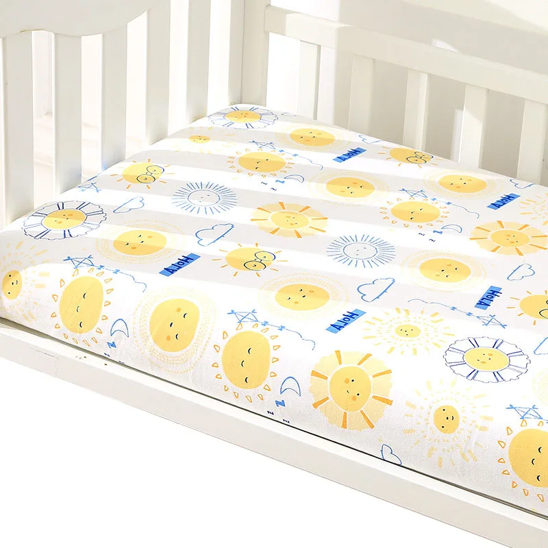 

Простыня для детской кроватки, наматрасник, Трикотажный Хлопковый наматрасник, постельное белье для новорожденных, детская кроватка, Bedding100 * 56*6 см