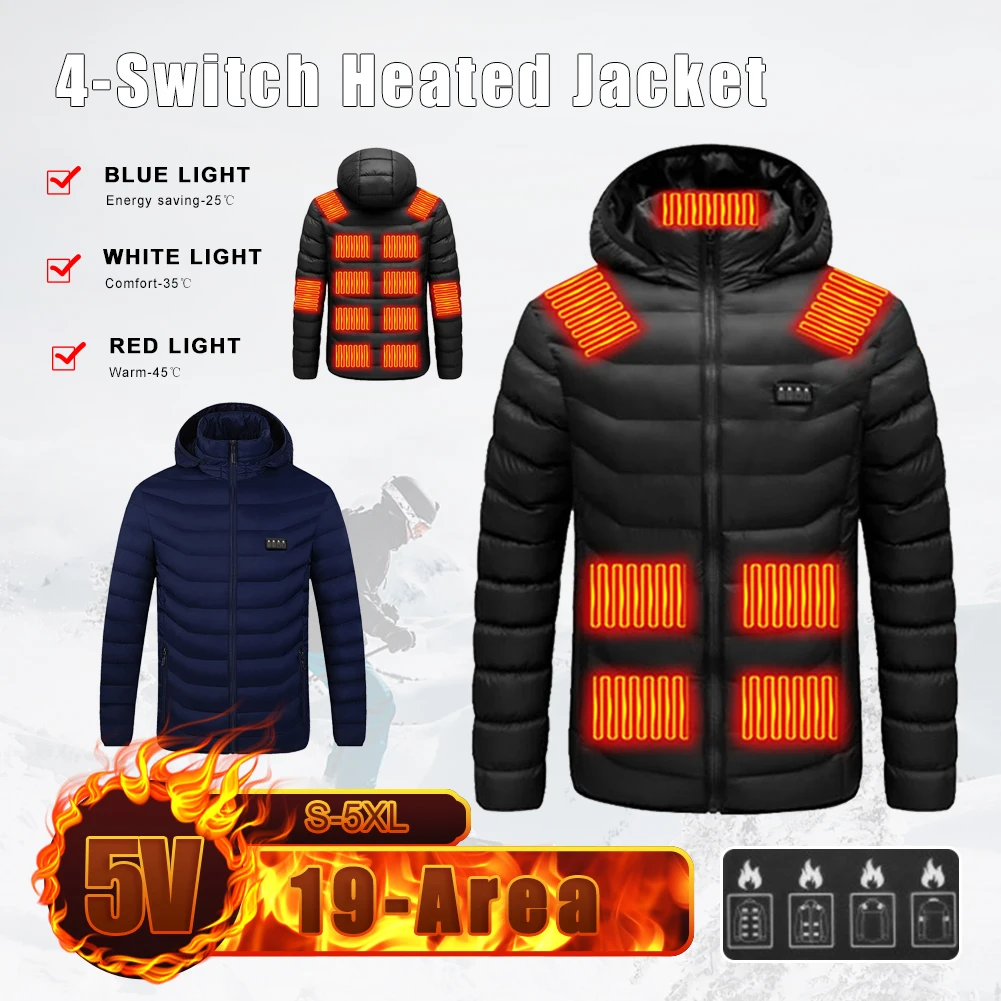 19 Areas Heated Jacket USB Men Women Winter Outdoor Electric Heating Jackets Warm Sports Thermal Coat Clothing Heatable Vest
19 Areas Heated Jacket USB Men Women Winter Outdoor Electric Heating Jackets Warm Sports Thermal Coat Clothing Heatable Vest