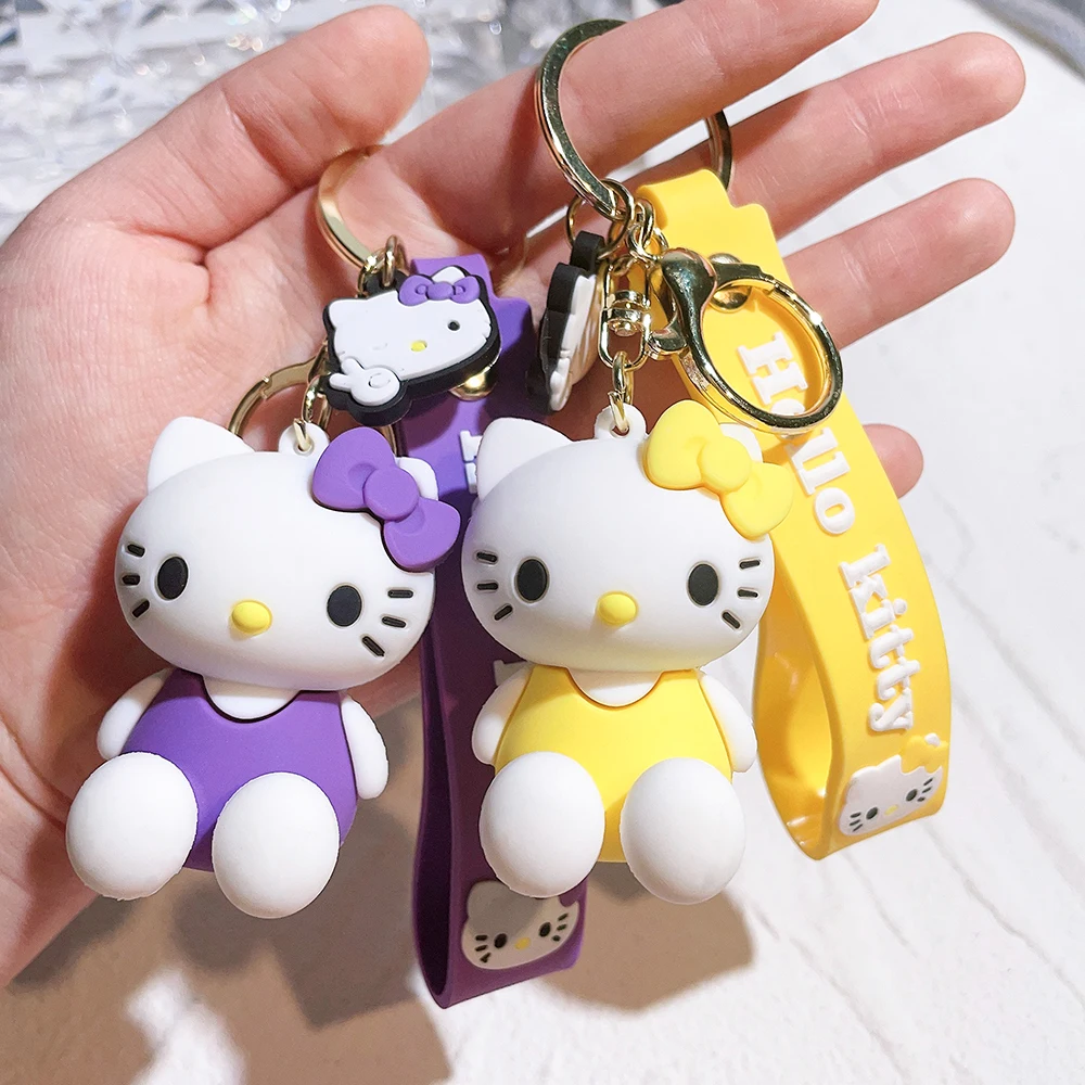 Hello Kitty Keychain Cartoon Doll Ornaments Sanrio Kawaii Kt Pvc Soft Rubber Child Bag Car Keyring Cosplay Accessories Gift Hello Kitty Keychain Cartoon Doll Ornaments Sanrio Kawaii Kt Pvc Soft Rubber Child Bag Car Keyring Cosplay Accessories Gift