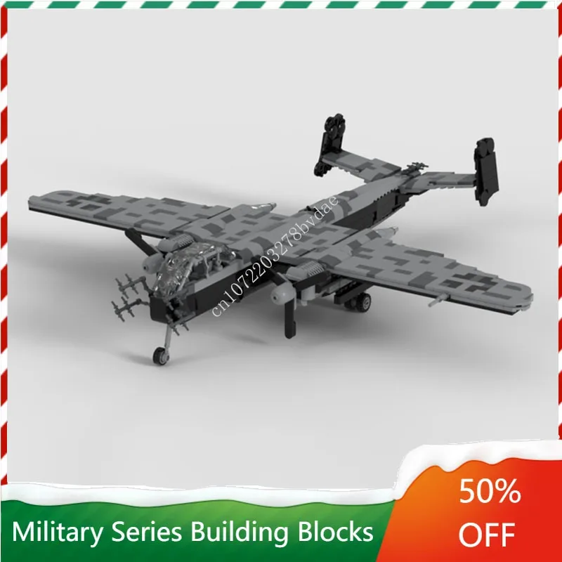 

926PCS MOC Military Weapons Heinkel He 219 Night Fighter Model Building Blocks Technology Bricks DIY Assembly Toys Birthday Gift