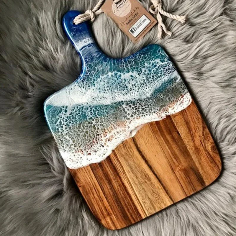 Hot Selling Ocean Colored Enameled Chopping Multifunctional Wooden Board Set Epoxy Resin Cutting Board
Hot Selling Ocean Colored Enameled Chopping Multifunctional Wooden Board Set Epoxy Resin Cutting Board