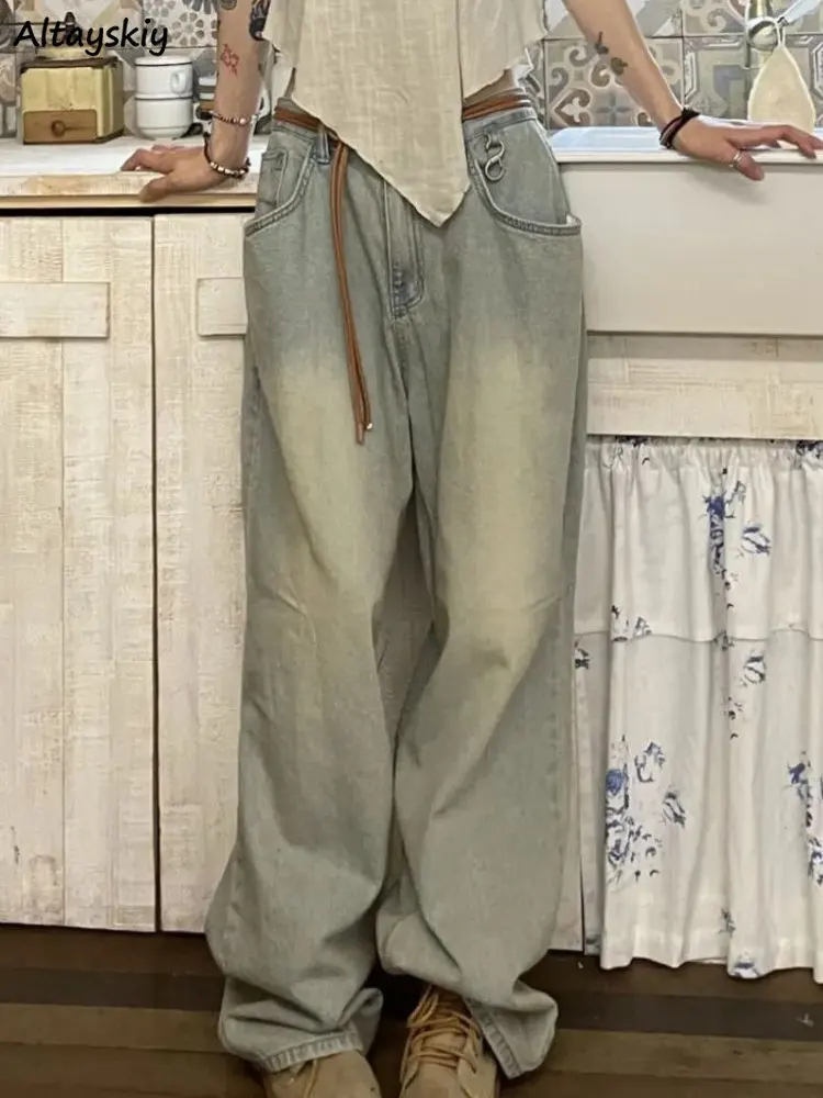 S-4XL Wide Leg Denim Jeans Women Full-length Leisure Baggy Students Harajuku Spring BF Chic Vintage Stylish Hot Sale All-match
S-4XL Wide Leg Denim Jeans Women Full-length Leisure Baggy Students Harajuku Spring BF Chic Vintage Stylish Hot Sale All-match