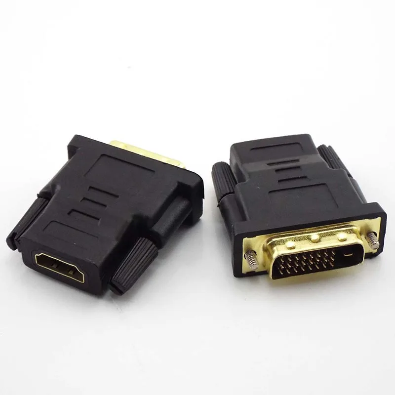 

24+1 DVI Male to HDMI-compatible Female Converter To DVI Adapter Support 1080P For HDTV Projector Gold Plated Adapter L19 D5