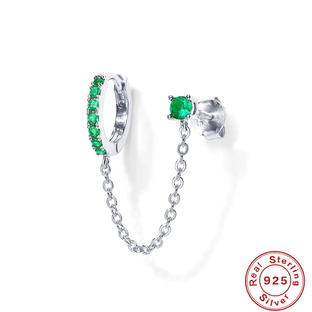 1PC Exquisite Round Zircon Tassel Chain Earring 925 Sterling Silver Double Ear Stud Earrings For Women Piercing Jewelry
1PC Exquisite Round Zircon Tassel Chain Earring 925 Sterling Silver Double Ear Stud Earrings For Women Piercing Jewelry