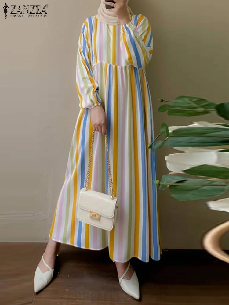 Женский модный сарафан в полоску с длинным рукавом, женское мусульманское модное платье, абайя занзеа, элегантные свободные платья, кафтан из Турции
Женский модный сарафан в полоску с длинным рукавом, женское мусульманское модное платье, абайя занзеа, элегантные свободные платья, кафтан из Турции