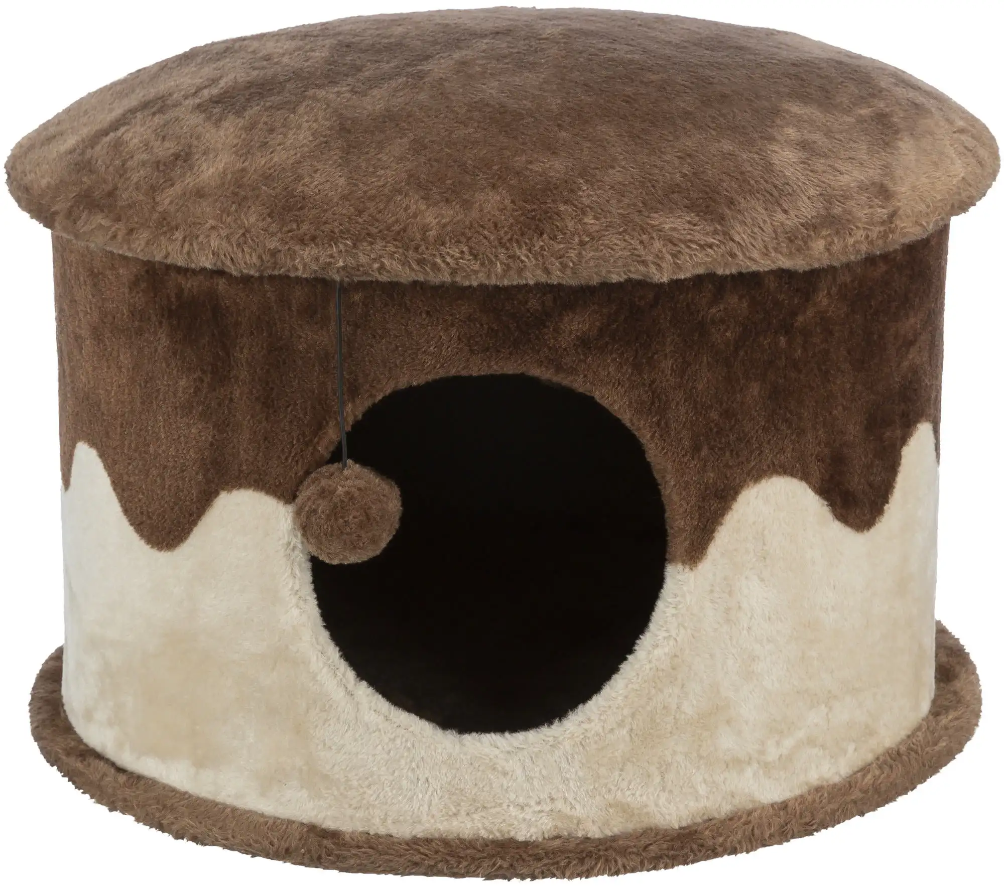 TRIXIE Cozy Plush Cover Indoor Cat Condo with a Cat Toy on String, Brown-Beige
TRIXIE Cozy Plush Cover Indoor Cat Condo with a Cat Toy on String, Brown-Beige