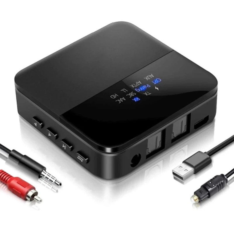 Передатчик Hot-Aptx HD Bluetooth 5,0, аудиоадаптер для 2 наушников, с дисплеем, с низкой задержкой, поддерживает оптоволоконный кабель
Передатчик Hot-Aptx HD Bluetooth 5,0, аудиоадаптер для 2 наушников, с дисплеем, с низкой задержкой, поддерживает оптоволоконный кабель