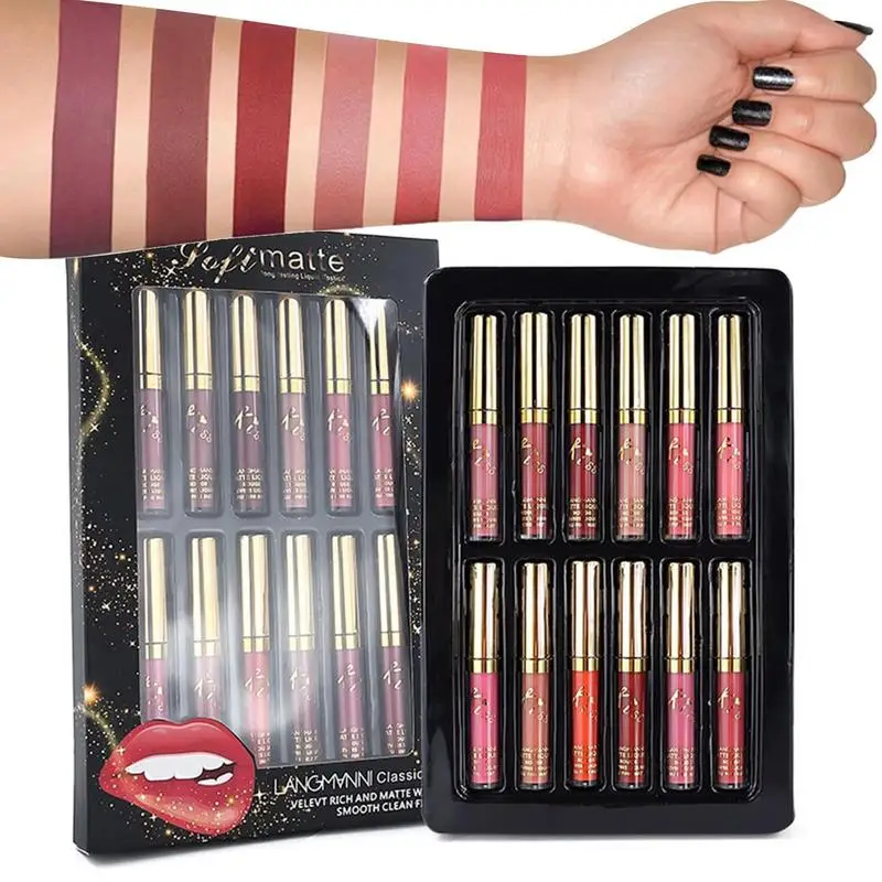 12pcs/lot Waterproof Nutritious Velvet Lip Stick Red Tint Nude Women Fashion Lips Makeup Set With Box Dropshipping
12pcs/lot Waterproof Nutritious Velvet Lip Stick Red Tint Nude Women Fashion Lips Makeup Set With Box Dropshipping