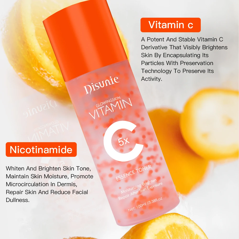 

100ml Vitamin C&Collagen Facial Toner for Women VC Essence Brightening Moisturizing Skin Whitening Anti-aging Skincare for Face