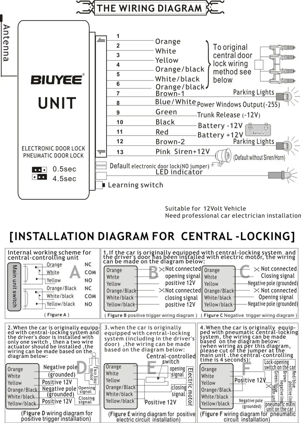 Sistema de entrada sin llave Universal, dispositivo de sistemas de alarma para coche, Kit de Control remoto automático, cerradura de puerta, bloqueo y desbloqueo Central del vehículo Sistema de entrada sin llave Universal, dispositivo de sistemas de alarma para coche, Kit de Control remoto automático, cerradura de puerta, bloqueo y desbloqueo Central del vehículo
