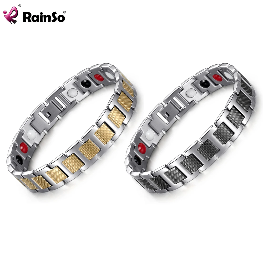 

Rainso Magnetic Bracelet For Men&Women Fashion Stainless Steel Bracelets Bangle WristBand Sport Couple Bracelet Valentine's Day