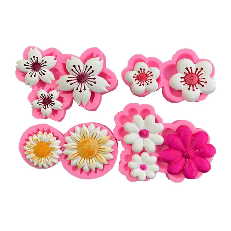 Plum Chrysanthemum Sunflower Silicone Mold Fondant Biscuit Candy Chocolate Mould Epoxy Resin Molds DIY Homemade Cake Decorate
Plum Chrysanthemum Sunflower Silicone Mold Fondant Biscuit Candy Chocolate Mould Epoxy Resin Molds DIY Homemade Cake Decorate
