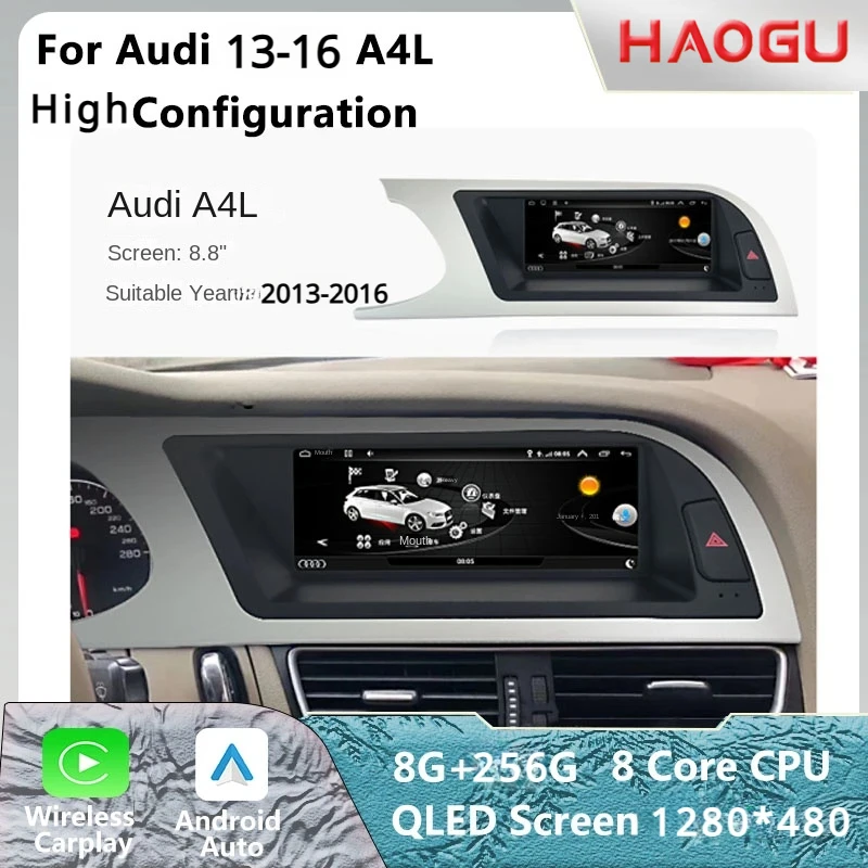 HAOGU 8,8 ''Audi Оригинальный автомобильный радиоприемник для 13-16 A4L высокая конфигурация GPS Navi мультимедиа DSP CarPlay android авто
HAOGU 8,8 ''Audi Оригинальный автомобильный радиоприемник для 13-16 A4L высокая конфигурация GPS Navi мультимедиа DSP CarPlay android авто