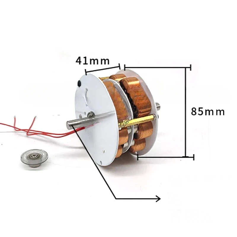 50W-60W 100-650Rpm Miniature Double-Layer Disc Generator With Iron Core Multi-Pole Three-Phase AC Permanent Magnet Brushless
50W-60W 100-650Rpm Miniature Double-Layer Disc Generator With Iron Core Multi-Pole Three-Phase AC Permanent Magnet Brushless