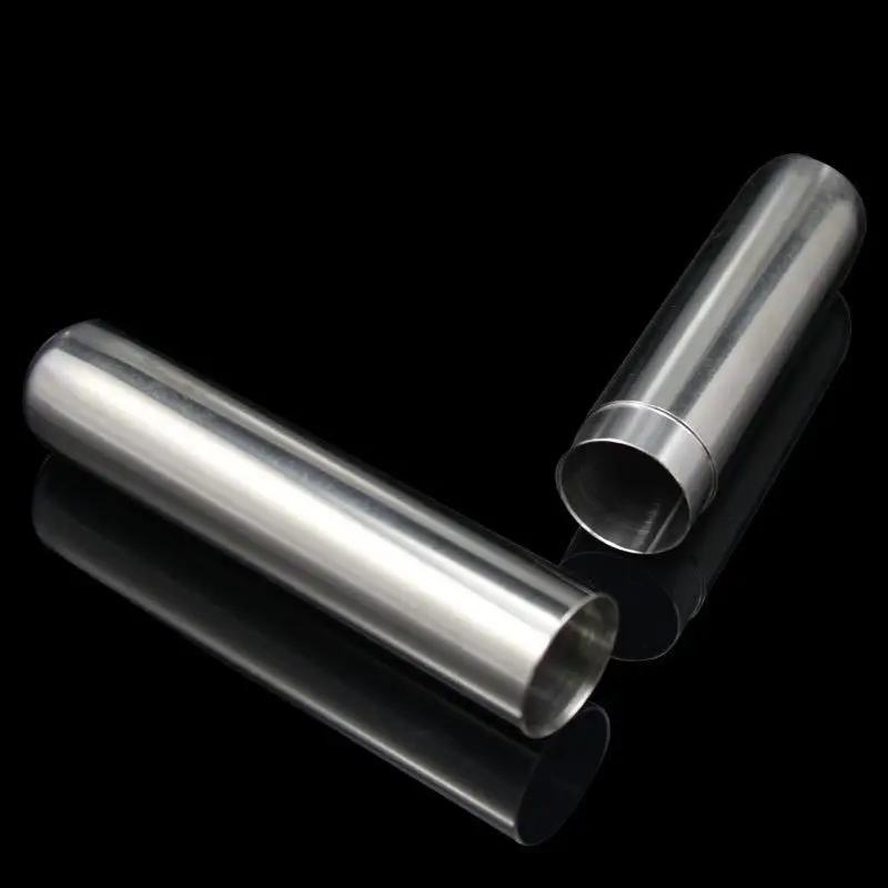 Stainless Steel Cigar tube Cigar Holder Tube Silver Stainless Steel Holder Container Cigarettes Smoke high quality hot sale
Stainless Steel Cigar tube Cigar Holder Tube Silver Stainless Steel Holder Container Cigarettes Smoke high quality hot sale