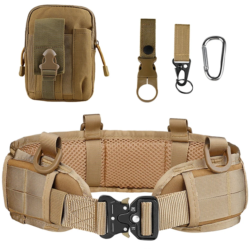 

High Quality Military Belt Bag Tactical Belt Multicolors Cs Combat War Game Hunting Acessories Function Molle Airsoft Equipments