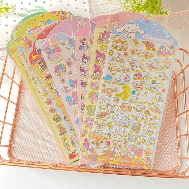 Sanrio Stickers Mymelody Kuromi Anime Cartoon Cute Stickers Toys for Girls Decoration Stationery Laptop Bronzing Stickers
Sanrio Stickers Mymelody Kuromi Anime Cartoon Cute Stickers Toys for Girls Decoration Stationery Laptop Bronzing Stickers