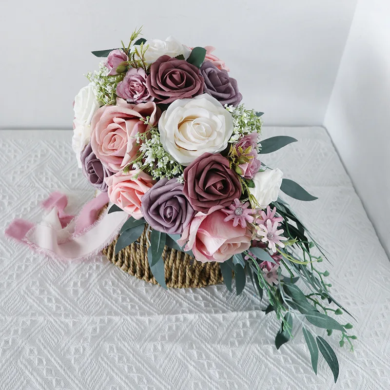 Handmade Red Silk Rose and Peonies Wedding Bouquets for Bride Flowers Holding Bouquet for Wedding Prom Church Decor مسكه عروس
Handmade Red Silk Rose and Peonies Wedding Bouquets for Bride Flowers Holding Bouquet for Wedding Prom Church Decor مسكه عروس
