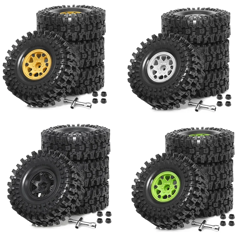 4PCS Plastic Wheel Hub 1.9Inch Rubber Rock Tyres Wheel Tires For 1:10 RC Crawler Car Axial SCX10 TRX4
4PCS Plastic Wheel Hub 1.9Inch Rubber Rock Tyres Wheel Tires For 1:10 RC Crawler Car Axial SCX10 TRX4