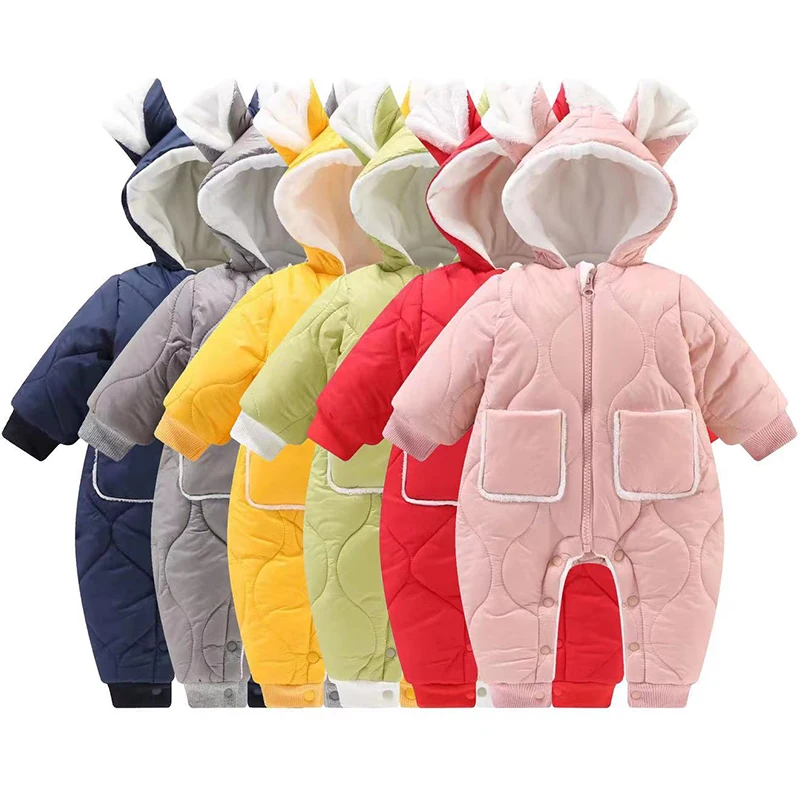 Winter Thick Baby Romper Infant Girl Cute Bear Ear Hooded Zipper Cotton Clothes Toddler Boy Keep Warm Overall Jumpsuit 0-2 Years
Winter Thick Baby Romper Infant Girl Cute Bear Ear Hooded Zipper Cotton Clothes Toddler Boy Keep Warm Overall Jumpsuit 0-2 Years