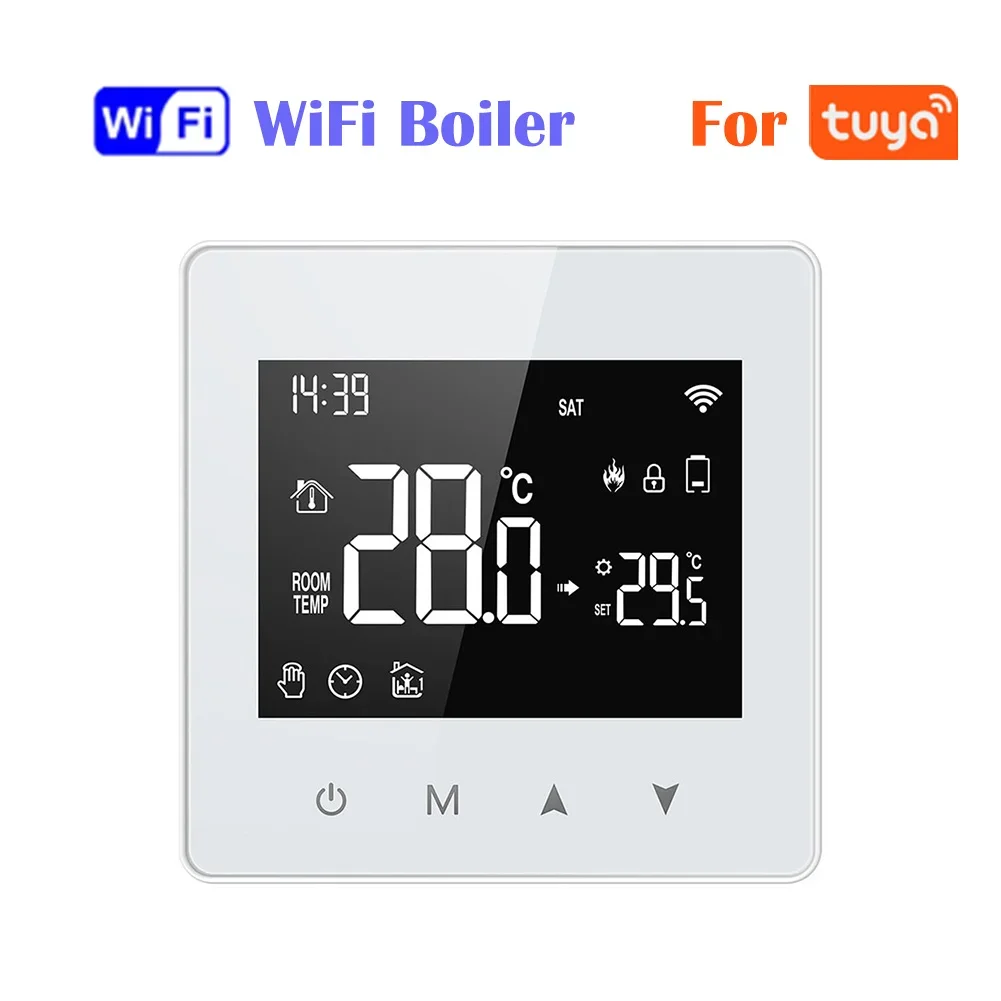 For Tuya WiFi Thermostat Gas Boiler Temperature Controller Three Modes Battery Powered APP Remote Control Smart Home
For Tuya WiFi Thermostat Gas Boiler Temperature Controller Three Modes Battery Powered APP Remote Control Smart Home
