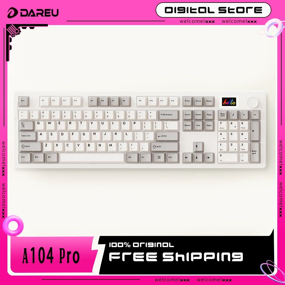 Механическая игровая клавиатура Dareu A104Pro, клавиатура с TFT-экраном, клавиши горячей замены PBT, проводная клавиатура с пластиной для ПК, Игровая клавиатура в подарок
Механическая игровая клавиатура Dareu A104Pro, клавиатура с TFT-экраном, клавиши горячей замены PBT, проводная клавиатура с пластиной для ПК, Игровая клавиатура в подарок
