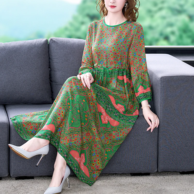 ZUOMAN Women Spring Elegant Silk Dress Shirt High Quality Long Maxi Floral Party Robe Femme New Designer Vintage Vestidos
ZUOMAN Women Spring Elegant Silk Dress Shirt High Quality Long Maxi Floral Party Robe Femme New Designer Vintage Vestidos