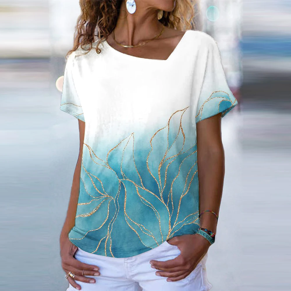 Women's V-Neck Short Sleeve T-Shirt Tunic Tops Summer Ladies Printed Casual Blouse Tee High Quality Clothes For Free Shipping
Women's V-Neck Short Sleeve T-Shirt Tunic Tops Summer Ladies Printed Casual Blouse Tee High Quality Clothes For Free Shipping