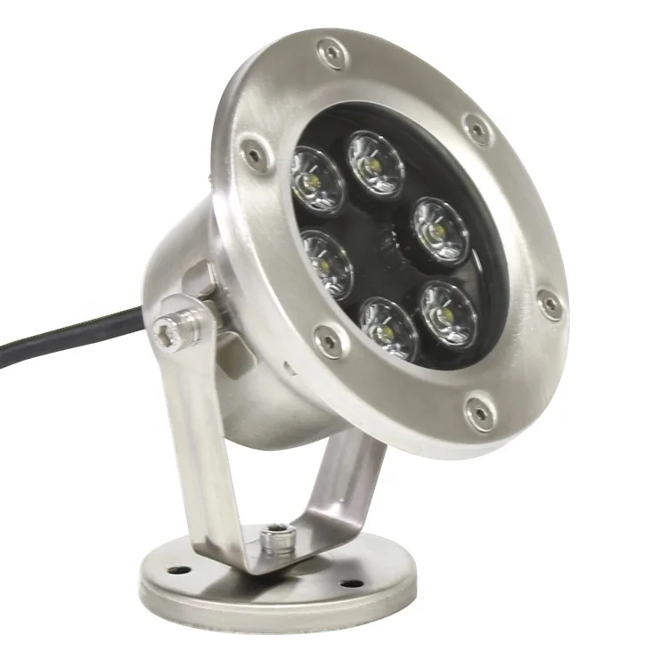 

9W LED Fountain Light with stand Stainless Steel IP68 warm White 3000K LED Underwater Light LED pool light 12V landscape