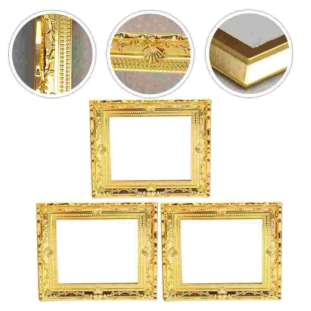 

Dollhouse Frame Landscaping Mini Decor Interesting Miniature Toy Delicate Photo Wear Resistant Adorable Lovely Toys